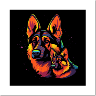 German Shepherd Fathers Day Posters and Art